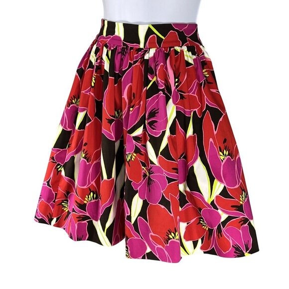 Kate Spade New York Skirt The Rules Womens12 Flare Floral Mini Skater Skirt Edgy - Picture 2 of 14